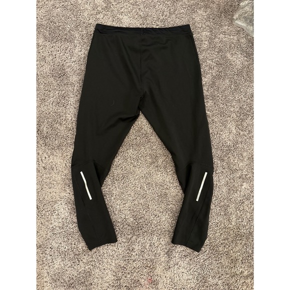 adidas Other - Adidas Climalite Mens Running Leggings Black Reflective Tights Size XL